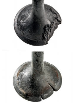 burnt through head rim